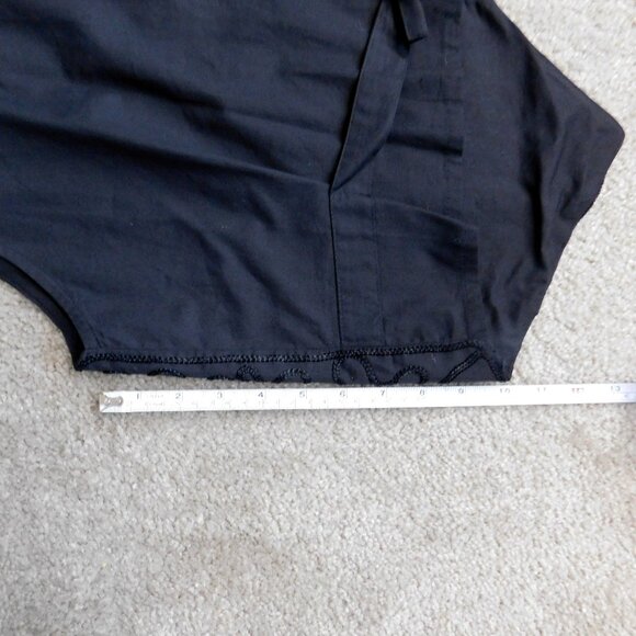 Black Beaded Cotton Vest  Victoria Jones Women's  Petites PL - Picture 5 of 7